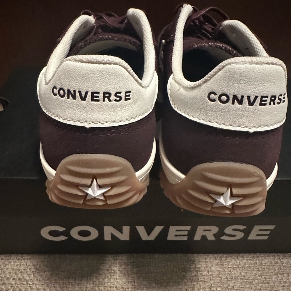 Converse Women's Burgundy Athletic Shoes - Picture 5 of 6